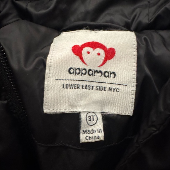 Appaman Black Puffy Coat Boyz Size 3T - Picture 4 of 7